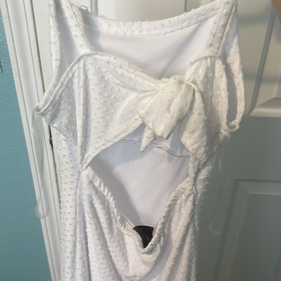 Olivia Rae White Textured Sundress | Size S - Picture 3 of 3